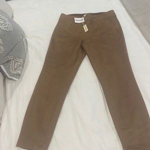 Camel faux suede leggings NWT